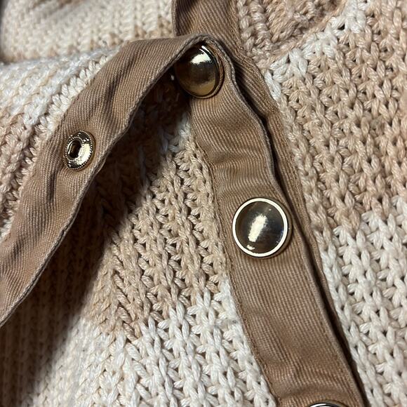 Derek Lam 10 Crosby x RTR Button Neck Striped Sweater Size Small - Picture 4 of 7